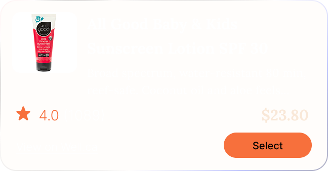 Recommended sunscreen option 2
