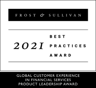 Frost & Sullivan Award for Best Practices in Customer Experience in the Financial Services category of the 2021 report