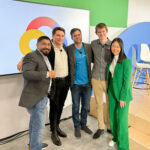 Google Next Startup panel speakers posing for image after presentation including Flybits CTO, Petar Kramaric